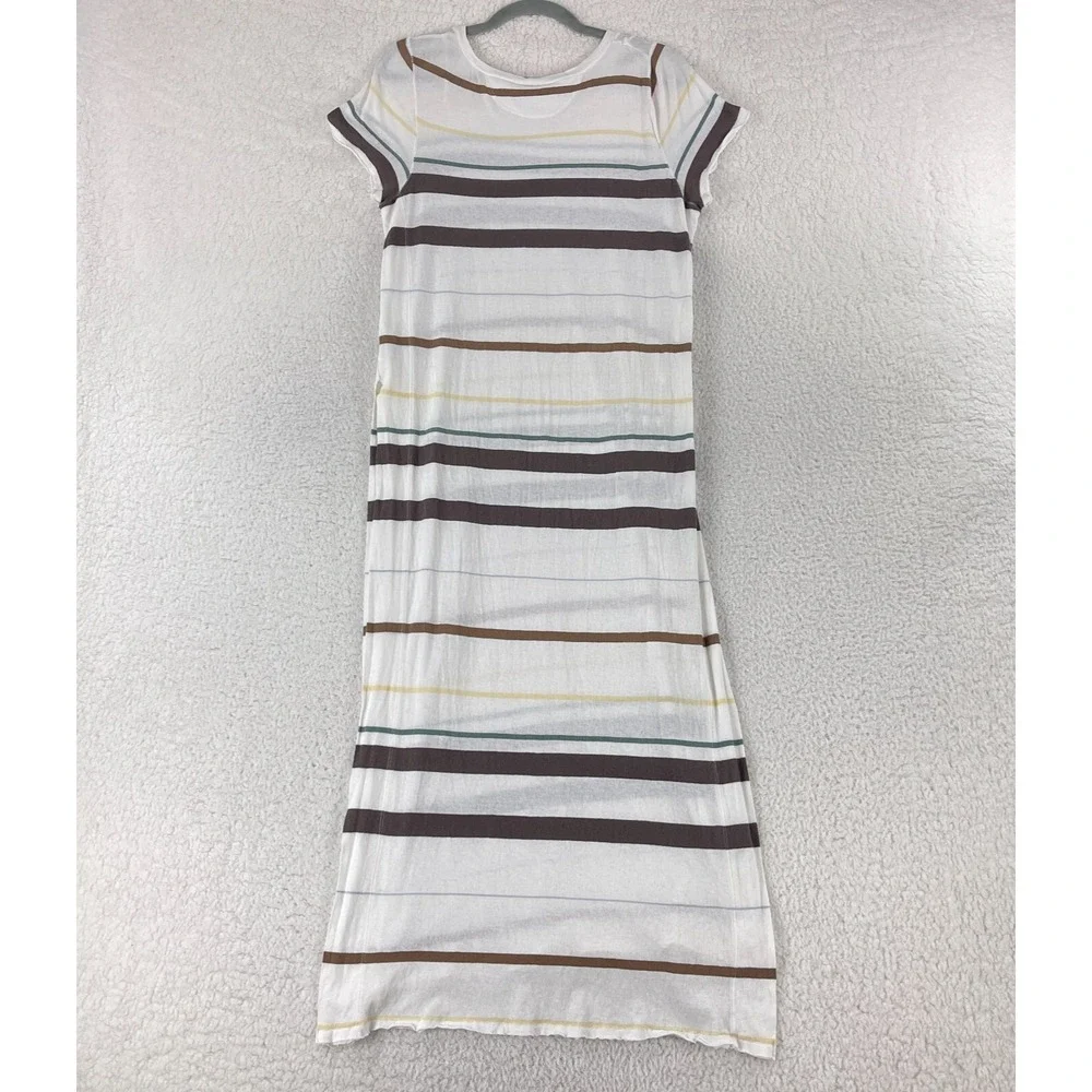Free People White Too Legit Maxi Side Slit Tunic Dress‎ Womens SS Size Medium